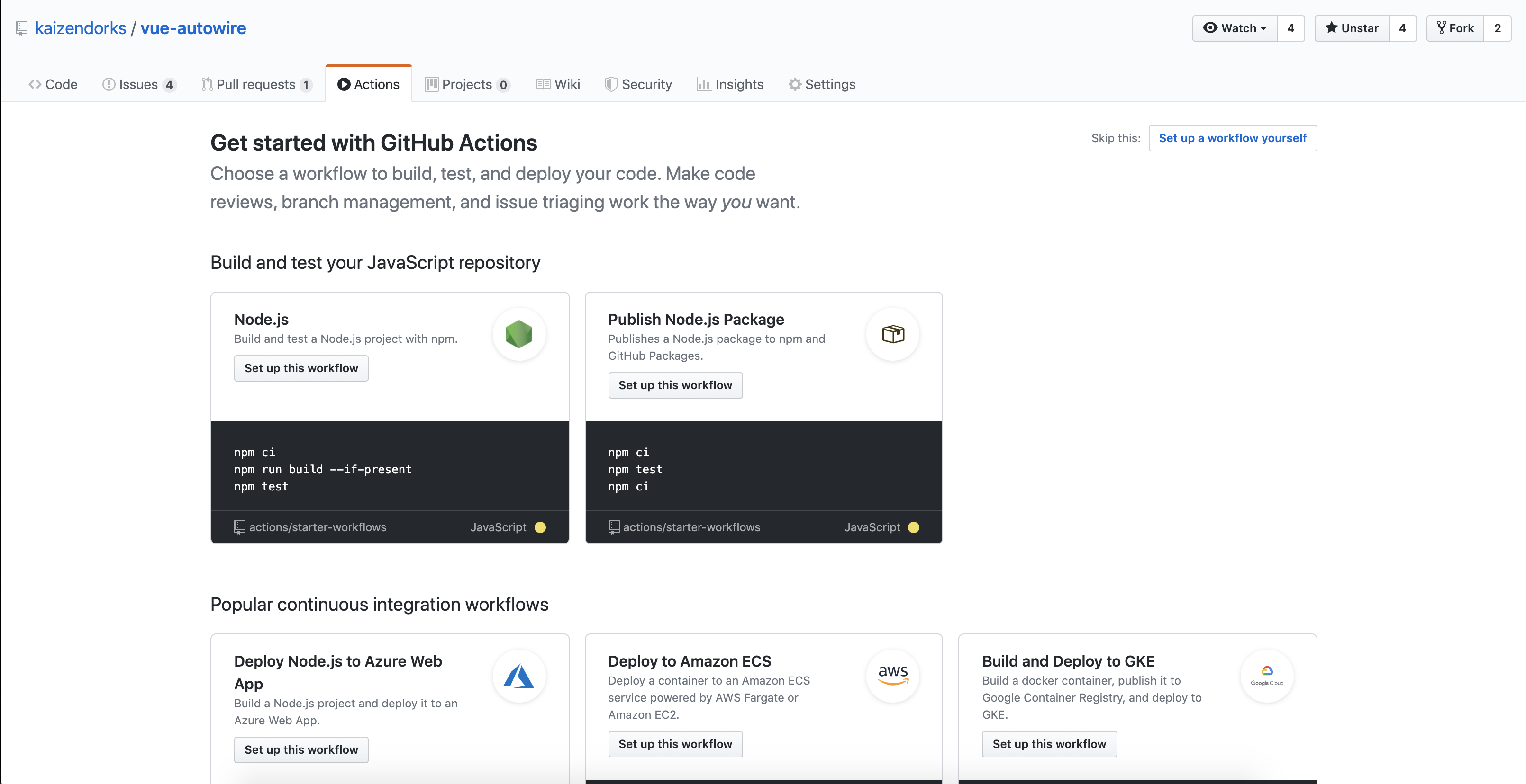 Getting started with GitHub Actions